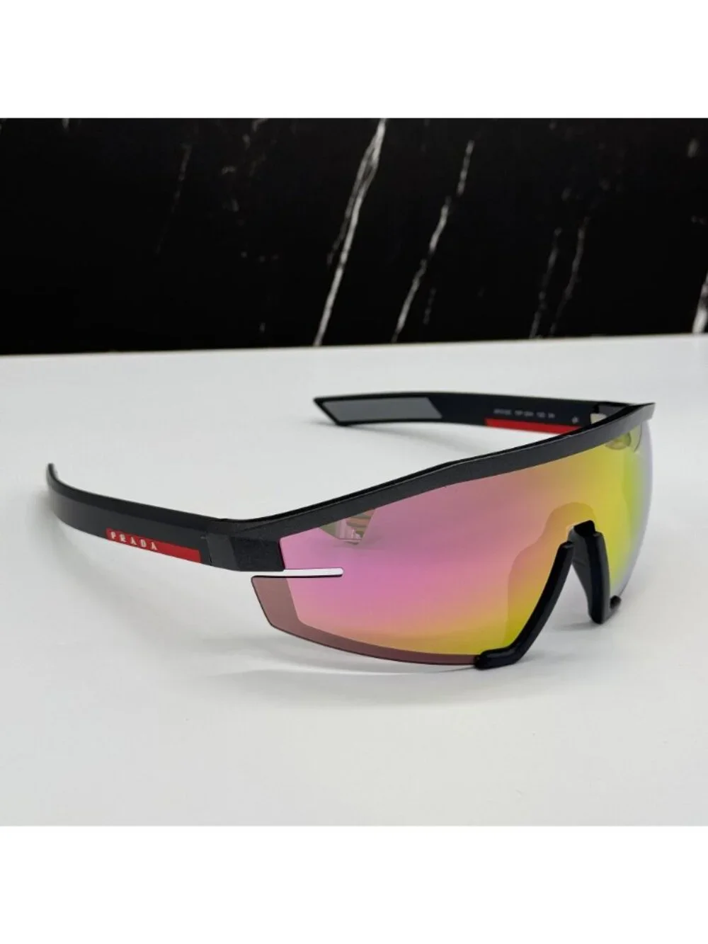 Prada Linea Rossa PS03ZS 15P20A Men Pink Gray Sport Sunglasses Authentic NEW
